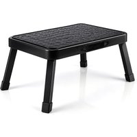 Folding Step Stool Premium Heavy-Duty Steel - White