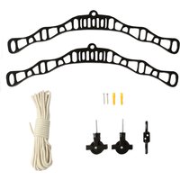 Clothing Airer Ceiling Pulley Black 1.5m - Black