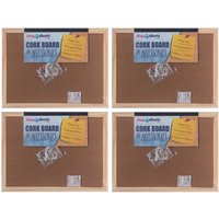 4 x Small Cork Board - Orange