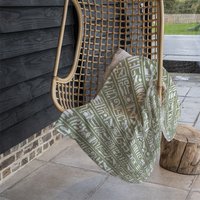 Egyptian Hieroglyphic Decorative Blanket - Green