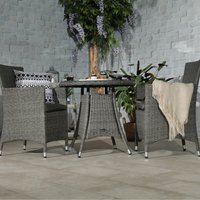 PARIS 2 Seater Carver Bistro Set - Grey