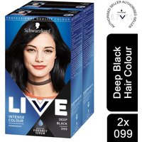 Schwarzkopf Live Intense 099 Deep Black Permanent Hair Dye - 099 Deep Black / 2