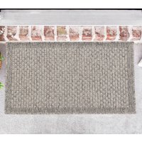 Modern Checkered Design Outdoor-Indoor Waterproof Rugs - Silver / 50x80 cm Rectangle