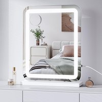 STACCATOAS, Hollywood Illuminated Dressing Table Mirror - Silver STACCATOAS, Hollywood Illuminated Dressing Table Mirror - Silver