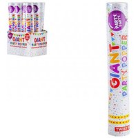 Giant Party Popper Compressed Air Twist Party Canon 30CM Confetti Blast - multicolour
