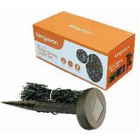 11.9m 100 LED Solar String Lights Set White - Black