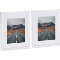Photo Frames with 5x7" Mount - 8x10" - White - Pack of 2 - White