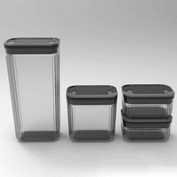Good Food 4 Piece Food Storage Set - Grey