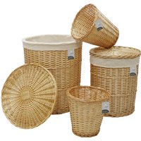 JVL Acacia Willow Storage Baskets - Honey / 76l / 56cm