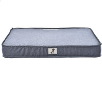 AllPetSolutions Grayson Luxury Memory Foam Dog Bed - grey / extra large