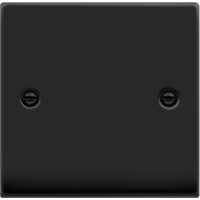 Matt Black 1 Gang Blank Plate - Matt Black