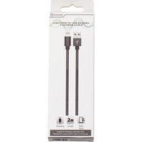Lightning to USB Braided Charging Cable - Black