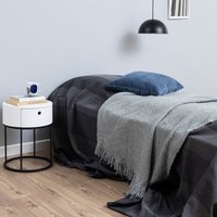 Polo Round Bedside Table - White