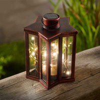 Firefly Star Solar Garden Lantern LED Light - Bronze Effect
