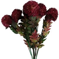Bunch of Large Ball Dahlia Artificial Flower Stems - Dahlia Ball Pink