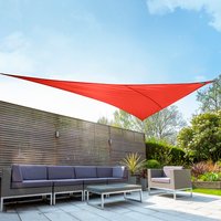 6m x 4.2m Right Angle Triangle Waterproof Sun Shade Sail - Red