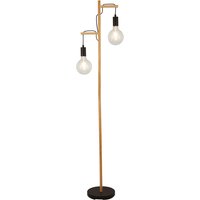 Woody 2 Light Floor Lamp - Brown