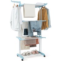 Oversized 4-Tier Collapsible Drying Rack - Light Blue