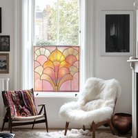 Nicorvo Stained Glass Privacy Window Film - Pink / 30cm