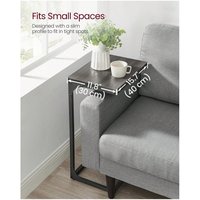 VASAGLE C-Shaped Side Table - Grey