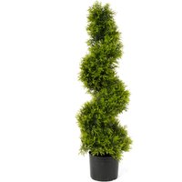 Best Artificial 3ft - 90cm Cedar Spiral Conifer Topiary Tree - Green