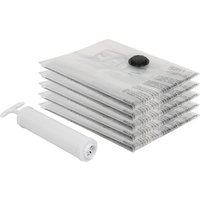 Vacuum Storage Bags with Hand Pump - White / 5 / L