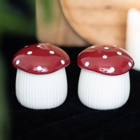 Mushroom Magic Salt And Pepper Shakers - Red