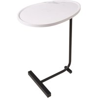 Metal Frame Side Table with E1 MDF Top - Black & White