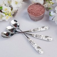 Victoria And Albert Alice In Wonderland Set of 4 Tea Spoons - White