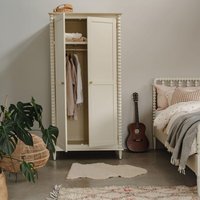 Cromwell Double Wardrobe with Bobbin Design - Linen Cream