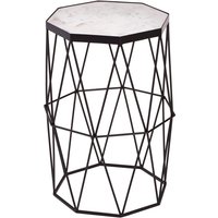 Shalimar Octagonal Black Finish Side Table - Black