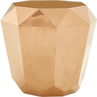 Allure Rose Gold Diamond Cut End Table - Gold