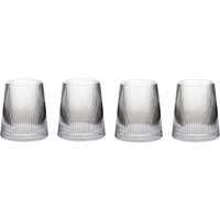 Eldon Set of Four Ribbed Glass Tumblers - Transparent