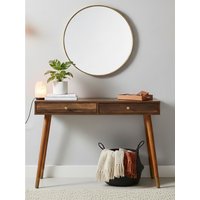 Frida Wood Veneer Console Table with 2 Drawers - Brown