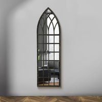 Black Extra Large Style Metal Wall Mirror - Black