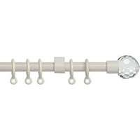 Exenteable Metal Curtain Pole 13-16mm - Cream / 120 - 210 cm