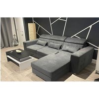 Luca L-Shaped Storage Sofa Bed Universal Corner Grey - GREY