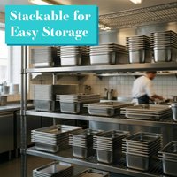 Stainless Steel Gastronorm Containers 1/2 850ml - Silver