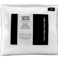 Surrey Down, Surrey Down Non Allergenic Mattress Protector Single - White / Single Surrey Down, Surrey Down Non Allergenic Mattress Protector Single - White / Single