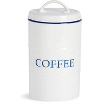 11cm White Farmhouse Coffee Canister - White