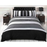 Detroit Striped Duvet Cover Set - Grey / King