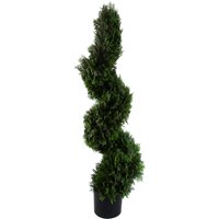 Spiral Cedar Tree Artificial Topiary - Spiral Cedar