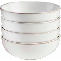Nordic Stoneware Set of 4 Cereal Bowls - White
