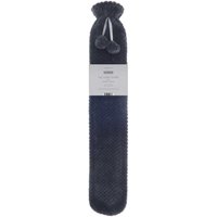 Long Popcorn Hot Water Bottle - Charcoal
