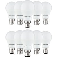 60W LED GLS Non-Dimmable B22 Day Light 6500K Bulb - White / 10