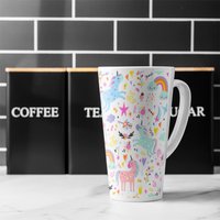 unicorns Designer Latte Mug - Pink