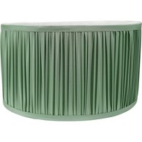 Jess Large Fabric Ruched Ceiling Floor Table Drum Lamp Shade with LED Bulb - Green