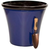 Royal Blue Glazed Effect Round Planter - Blue