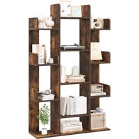 Tree Bookshelf Bookcase with 13 Open Shelves - Brown