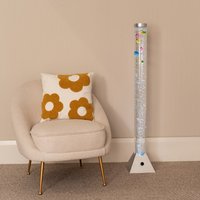 LED 120cm Colour Changing Novelty Sensory Tower Fish Bubble Lamp - Silver